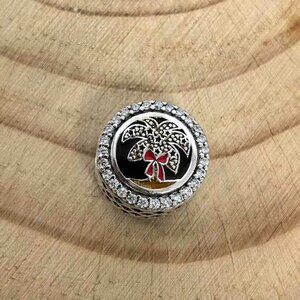 Pandora St Augustine Nights of Lights Button Charm, S925 Silver Jewelry
